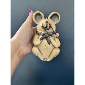 Mouse Cheese Grated Container Dispenser Handmade Pottery Matte Ceramic Handle